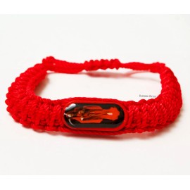 Handmade La Santa Muerte Pulsera Hilo Rojo Amuleto Holy Death Red String Bracelet Amulet