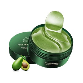 Pack of 60 eye pads, collagen eye pads against dark circles with aloe vera, anti-ageing eye mask with hyaluronic acid, eye pads against bags wrinkles, hyaluronic acid eye mask