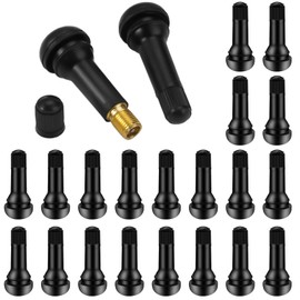 Pack of 20 TR413 Universal Rubber Valves Car Valve Tyre Valve Black Rim Valves Snap-in Rubber Valves Rim Valves for Cars, Motorcycles, Bicycles, Quads and Off-Road Vehicles