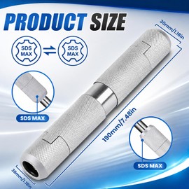 SDS Max to SDS Max Adapter, Extension Shaft Adapter 190MM for Concrete Drilling, Demolition & Hard-to-Reach Spaces