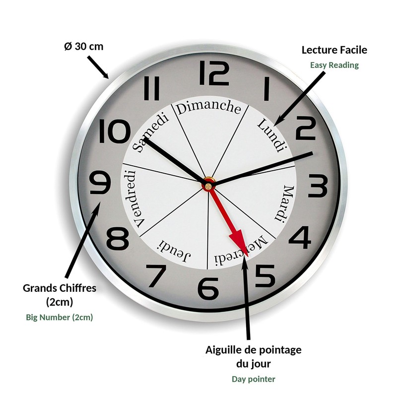 FISHTEC ® Bon Jour/Day of the Week Watch