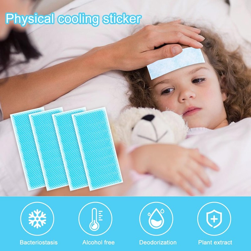 Pack of 50 Cooling Patches, Cooling Pads Gel, Instant Cold