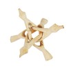 Indian Consigners Cobra Wooden Tripod Stand (Natural, 6 Inches)