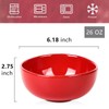 vicrays Ceramic Cereal Bowls Set - Porcelain 26 Ounce Soup
