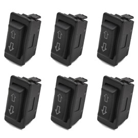 TA-VIGOR 6pcs 5 Pins Universal Power Window Switch, Momentary Electric Car Window Switch