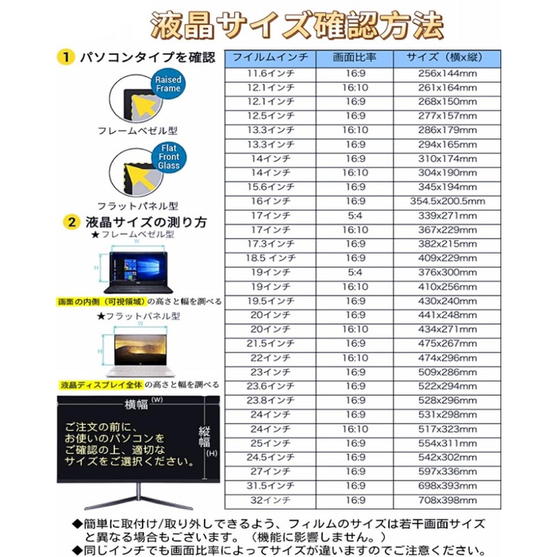 COKOVI 15.6 Inch 16:9 Peeping Prevention Filter for PC Monitor,