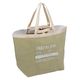 Captain Stag UL-2028 Laundry Bag, Tote Bag, Carry Bag, Camping Multi Bag, Size M, Capacity 2.9 gal (90 L), Buckle, Inner Pocket, Khaki