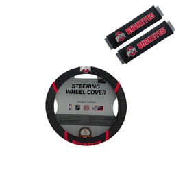 MULTI B Ohio State University Buckeyes Mesh Wheel Cover, 15 inches, Scarlet Red and Gray