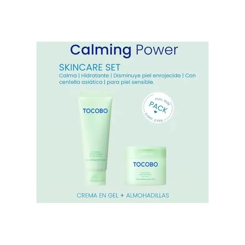 Kit Tocobo 2 Pzs Cica Calming Pads Y Crema +