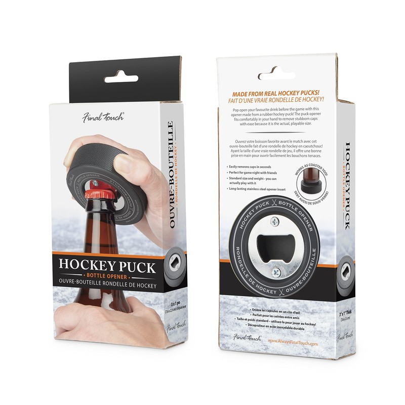 Final Touch Hockey Puck Bottle Opener (FTA6627)
