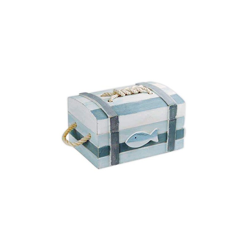 MYBOXES Wooden Box in Maritime Design in 3 Sizes (21.5