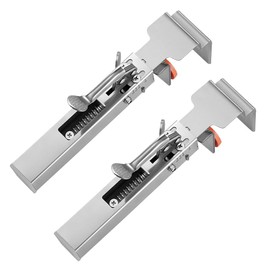 Adjustable Drawer Fixing Clamp Stainless Steel Drawer Front Installation Clips for Drawers Panel - One-Touch Fixed, 20 to 50 mm Adjustable Thickness