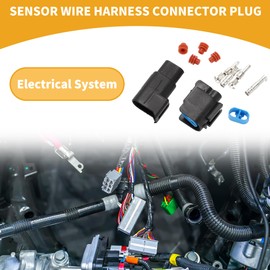 Partuto 1 Set 2.8mm Series Universal Sensor Wire Harness Connector Plug - Car RV Truck Male Female Wire Terminal Connector Waterproof - Plastic Black 2 Pin