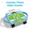 hand2mind Green Plane Glider Scooter Board, Floor Scooter Board, Gross
