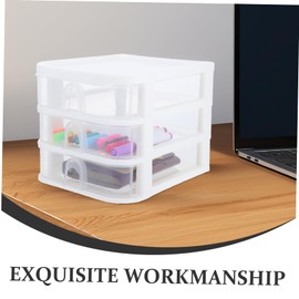 VILLFUL Box File Drawer Organizer Desktop Storage Box with Drawers for Makeup and Office Use Lightweight Portable for Home and Office Organization