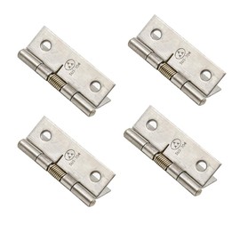 Rannb Spring Hinge Self Opening Hinge 2" Length Stainless Steel Door Hinge - Pack of 4