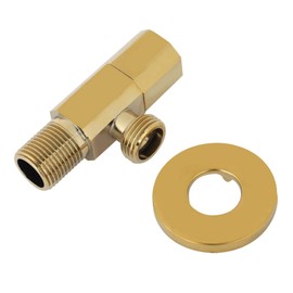 Shower Shut Off Valve,1/2" Thread Bathroom Brass Gold Shut Off Valve,Gold Angle Stop Valve Water Control Valve Faucet Angle Valve 1.8 * 3.1 in