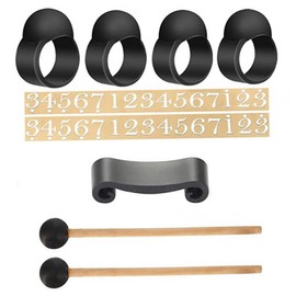 Kisangel Ethereal Drum Finger Sleeves with Mallet for Tongue Drum Percussion Noise Reducing Picks for Beginners Accessory Kit