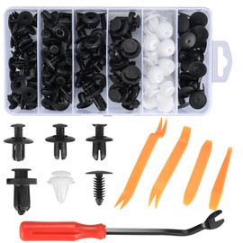 100 Pcs Car Body Trim Clips, Car Retainer Clips, Universal Car Auto Trim Clips, Plastic Nylon Rivet Trim Clips for Car Door Bumper Retainer Clips Fasteners Rivets, with Panel Removal Pry Tool