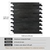 Black Peel and Stick Backsplash Linear Subway Tile, Self Stick