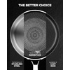 Nonstick Frying Pans with Lid, 5Qt Hybrid Ceramic Tri-Ply Saute