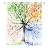 Goodbath Ringless Shower Curtain, Four Season Color Tree of Life