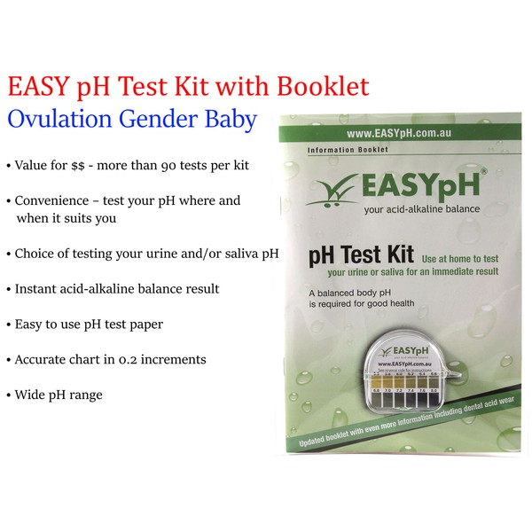 EASYpH Easy pH Test Kit  with Informative Booklet ( Ovulation Gender Baby )
