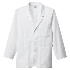 Meta Men's 30 inch Classic White Polyester Blend Professional Consultation Lab Wear Coat, Size 44