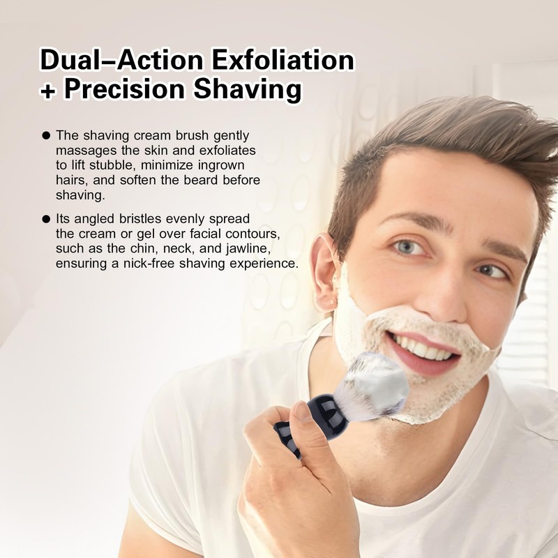 Men's Shaving Brush with Soft Bristles & Travel Case