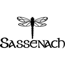 Sassenach with Dragonfly Above Vinyl Decal Sticker