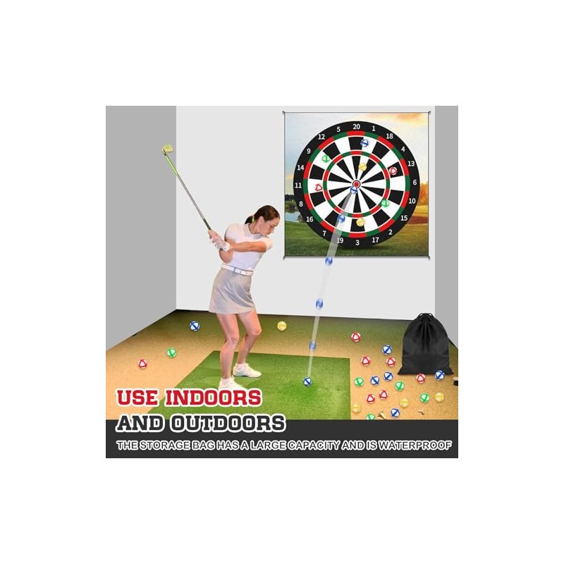 ToVii Golf Practice Balls, 20-Pack, Sticky Hook and Loop Design,