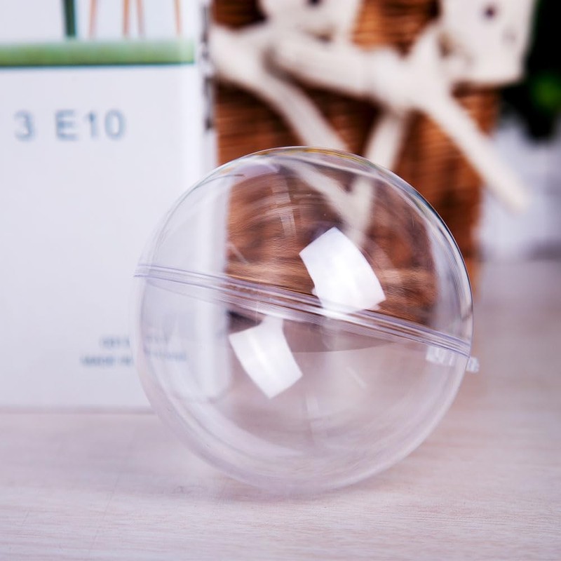 AGM 20pcs Fulfillable Chrismtams Baubles 8cm, Make Your Own Clear