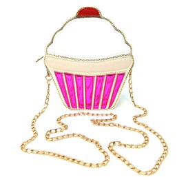 3D Cute Novelty Handbags & Purses (Pink Cupcake)