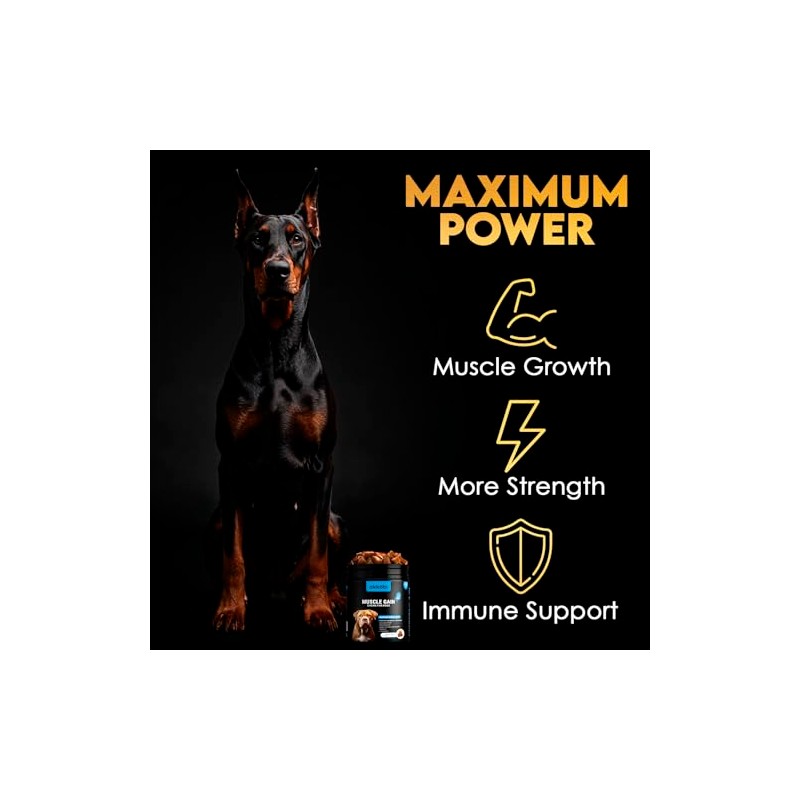 11-in-1 Muscle Gain Chews - Weight Gain Supplements for Dogs
