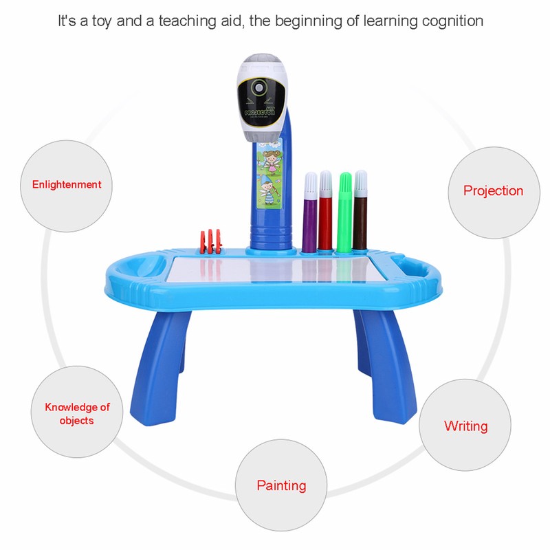 Educational Drawing Toys Set Painting Toy Projector Desk Tablet Learning