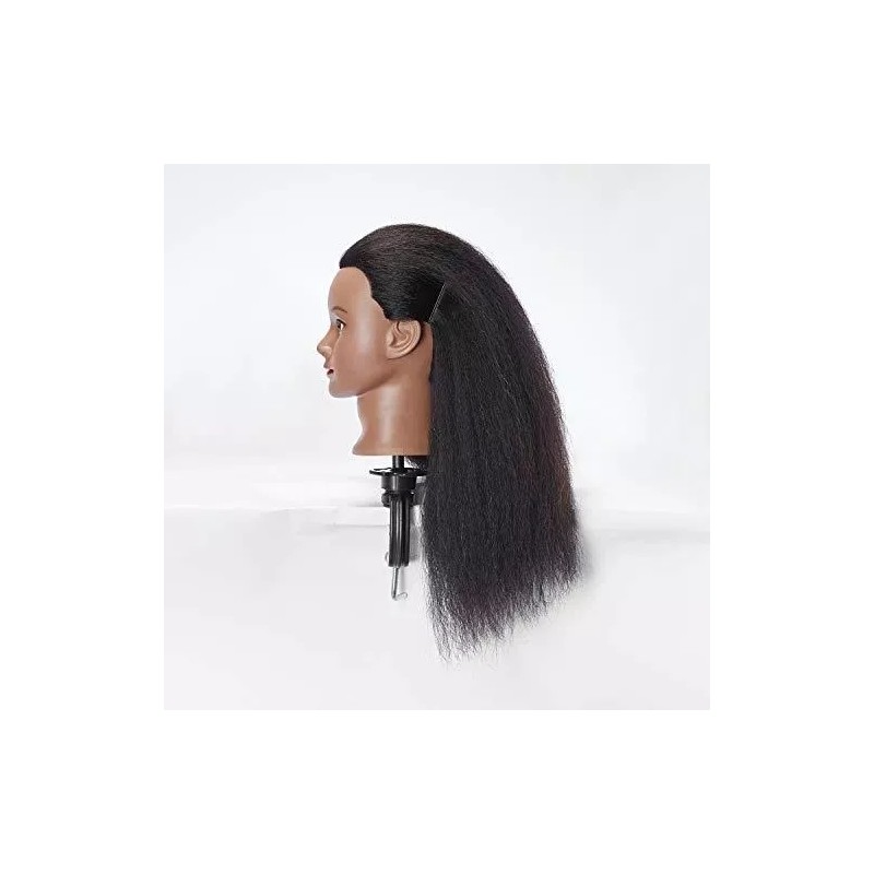 Pwwdada Maniqui Cabeza Cabello Natural 2# Negro 40 Cm Pwwdada