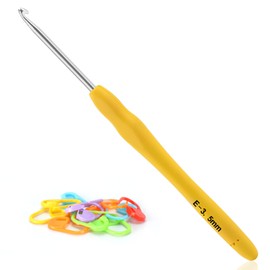 Vodiye Crochet Hooks, Professional Extra Long  3.5mm Crochet Hook, Ergonomic Handle Crochet Hooks Set, Crochet Needle for Beginners and Experienced Crochet Hooks Lovers