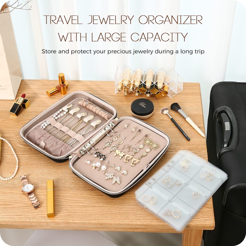 ProCase Large Travel Jewelry Organizer Case, Jewellery Home Storage Book
