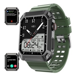 Njord Gear - Reloj inteligente militar para hombre, con Bluetooth, resistente y resistente al aire última intervensión, relojes inteligentes para Android, iOS 5 ATM, impermeable, rastreador de