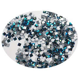 Jet AB, Preciosa Czech MC Square Flatback Stones Style #438-23-210, 4x4mm, 144pcs, P841