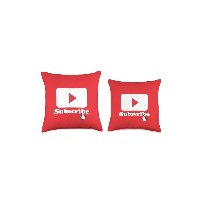 Subscribe Button Red Play Button Gifts for Content Creators Throw