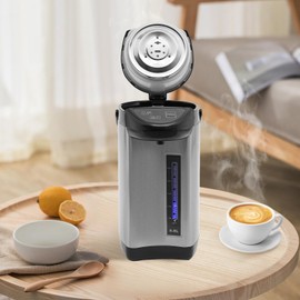 Electric Kettle, 5.8 L/196 Oz Electric Hot Water Urn Pot Dispenser, 304 Stainless Steel Water Boiler Warmer, 110V 750W Multi-Function Smart Kettle with Removable Water Tank for Offices Home (Black)