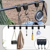 SHYSBV S Hooks with Leather Loop, Black Metal Hooks for
