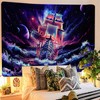 FENDROM Blacklight Galaxy Tapestry Trippy Planet Tapestry UV Reactive Neon