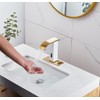 Automatic Touchless Faucet Bathroom White& Gold Waterfall Electronic Motion Sensor