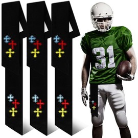 Mindsoft 6 Pcs Football Towel Cross Streamer Towel Quarterback Qb Sports Thin Accessories for Football Golf Sports Gym Dries Hands