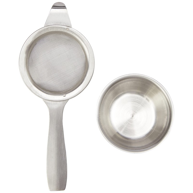 Sunnex 11109 S/ST Tea Strainer and Bowl, 2" Wide x