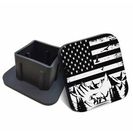 Swono Truck Tow Hitch Cover Lonely Bear in The Mountains 2 Inch Rubber Tow Hitch Cover AUTO Decoration