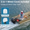 Jon Boat Cover Fit Havoc Mud Motor MSTC 1756/1750/1753, Fishing