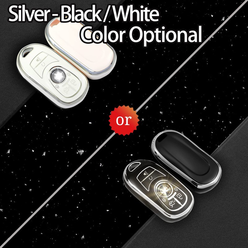 WORCAS Soft TPU Key Fob Cover Case Compatible with Buick
